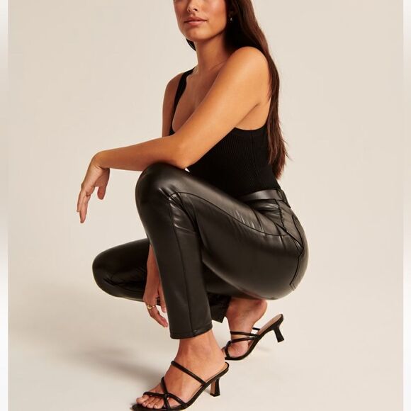 A & F Curve Love Vegan Leather Skinny Pant - Picture 2 of 16